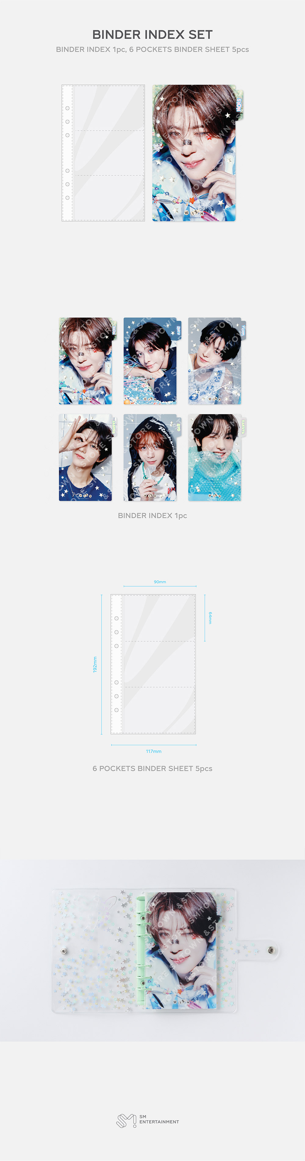 nct wish バインダー　POP POP 別売りユウシ・リョウ　インデックス NCT WISH poppop Goods - BINDER INDEX SET kpoptown.com